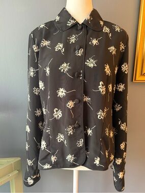 Bora Bora Black & White Floral Top